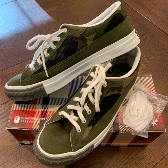 Bape Other - Bape Apesta Court Canvas Sneakers